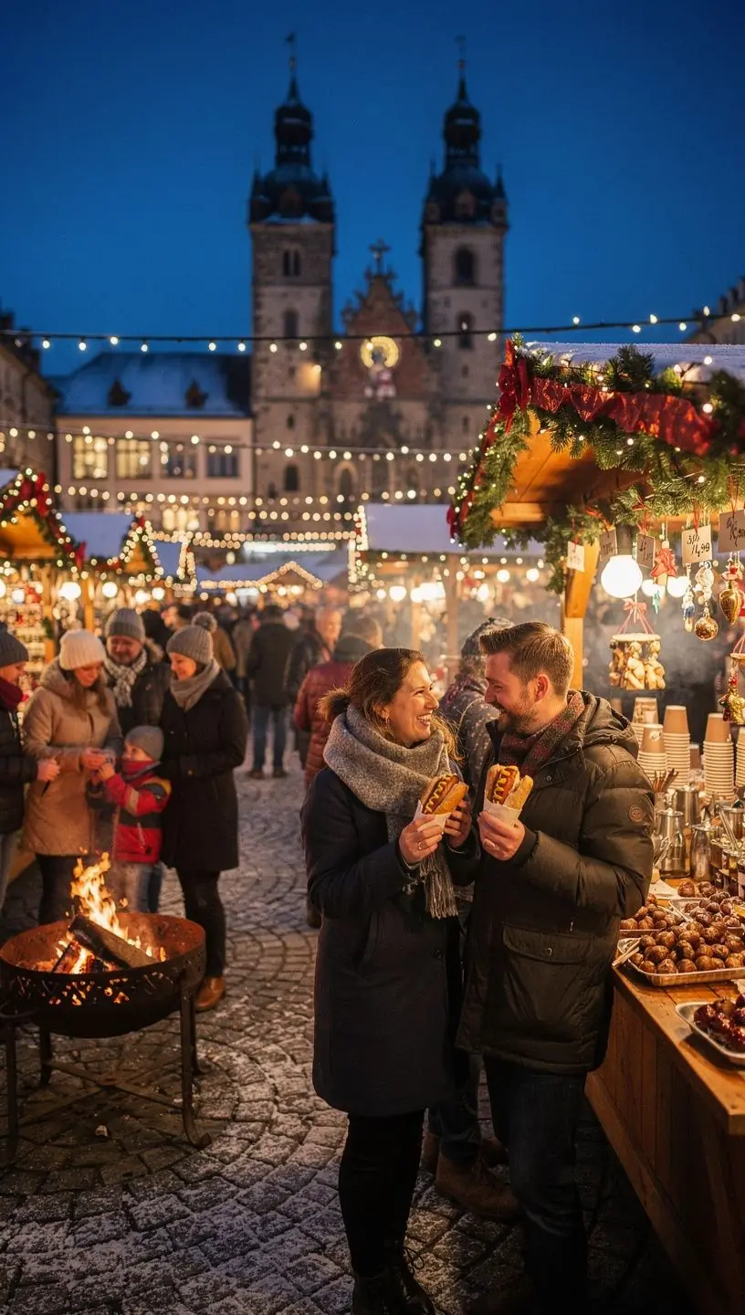 Ein Bahnhof mit Zügen, die bereit zur Abfahrt in verschiedene Städte sind.